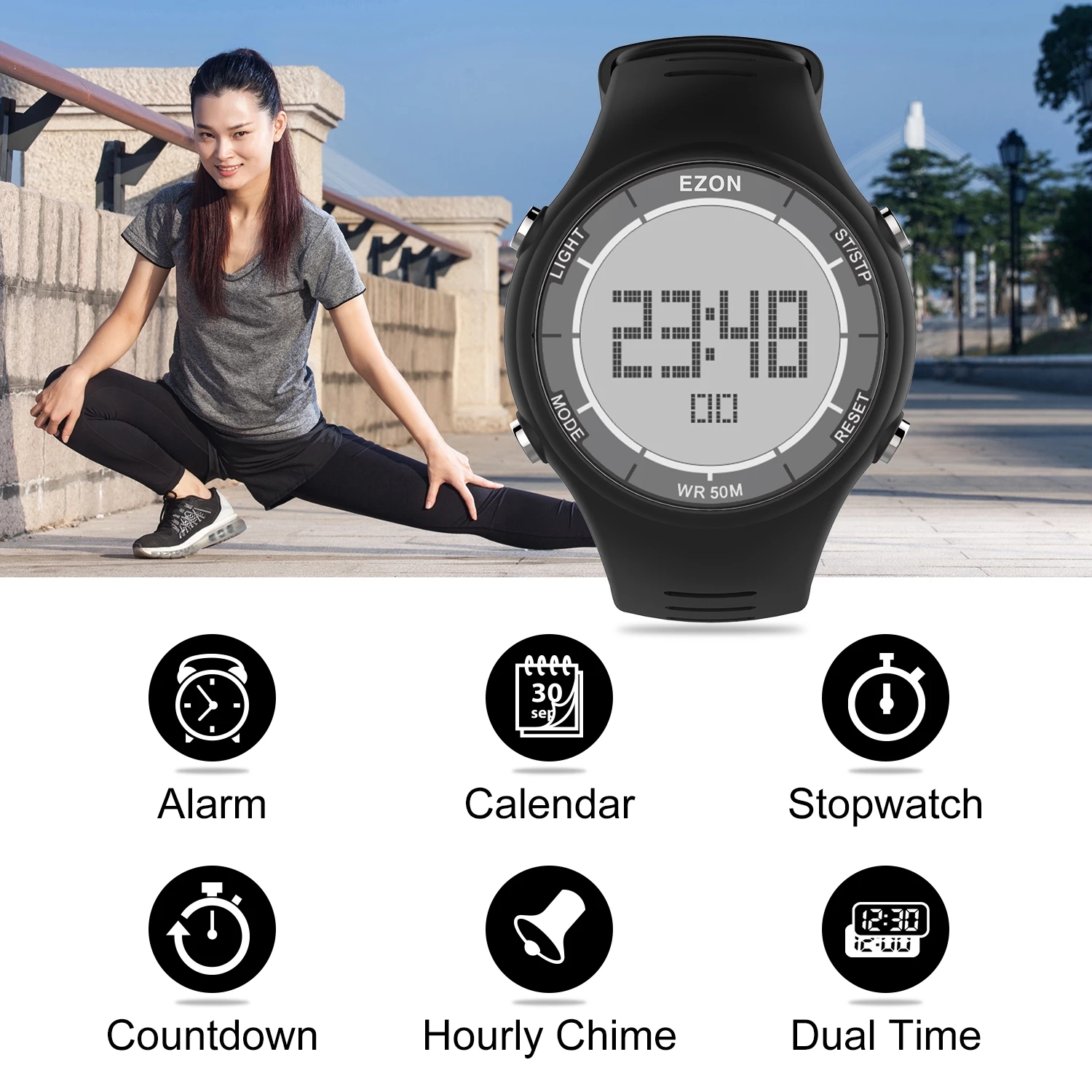 EZON New Fashion Woman Digital - Outdoor Sport Lights ulasan dan harga