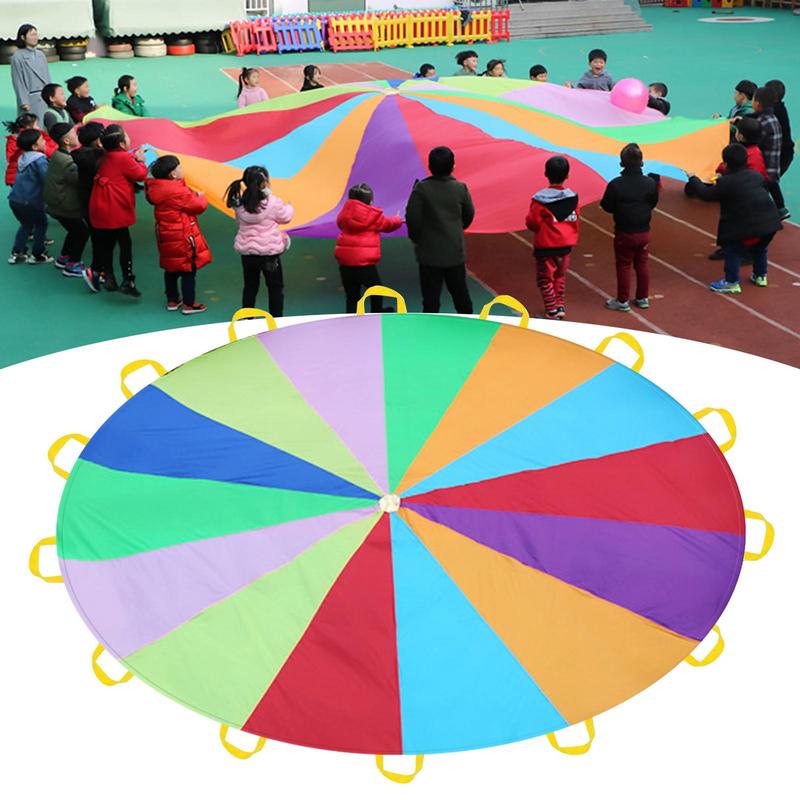 Rainbow Parachute For Kids Spo - Outdoor Sports Umbrella ulasan dan harga