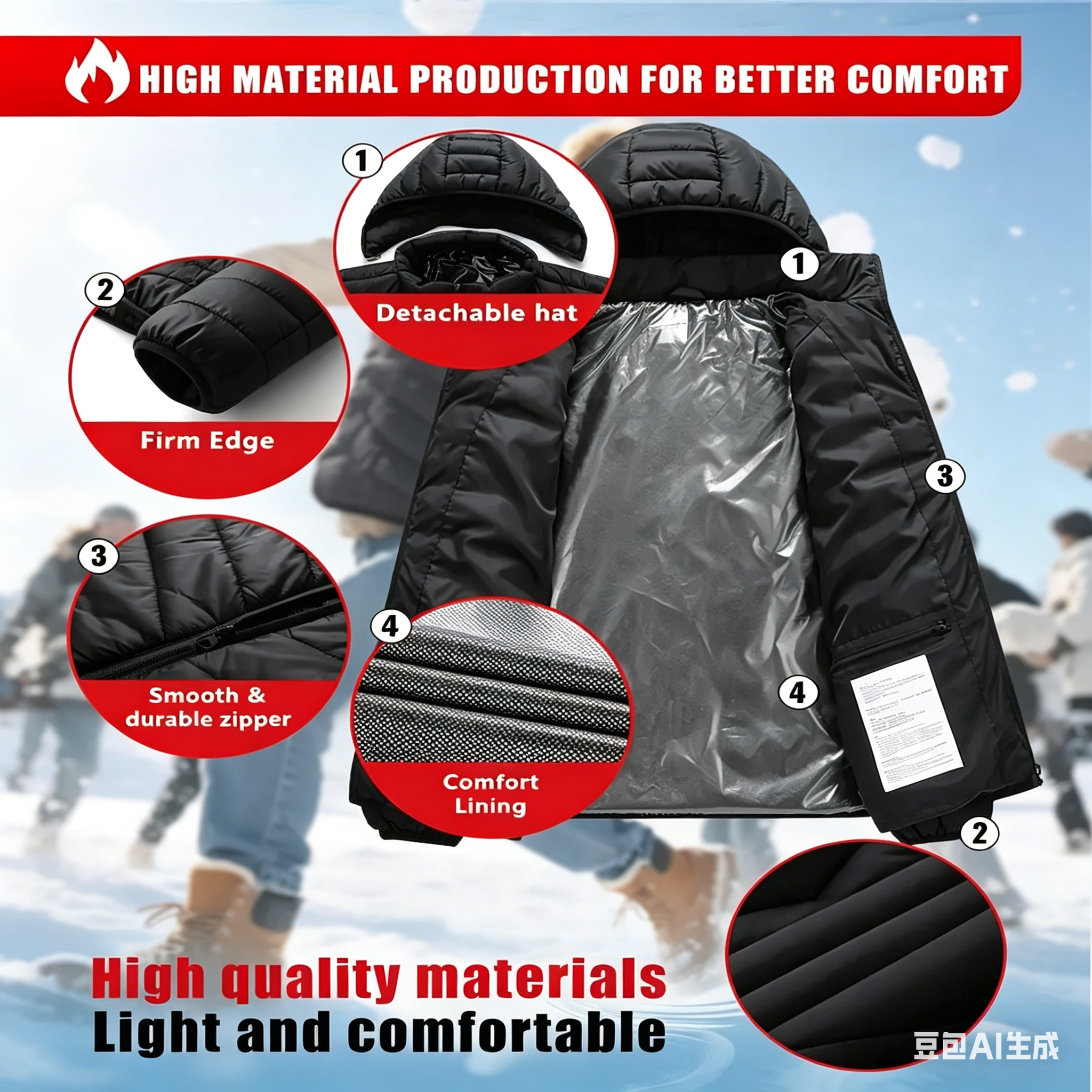 23 Areas Heating Jacket, Polye - Outdoor Sport Coat ulasan dan harga